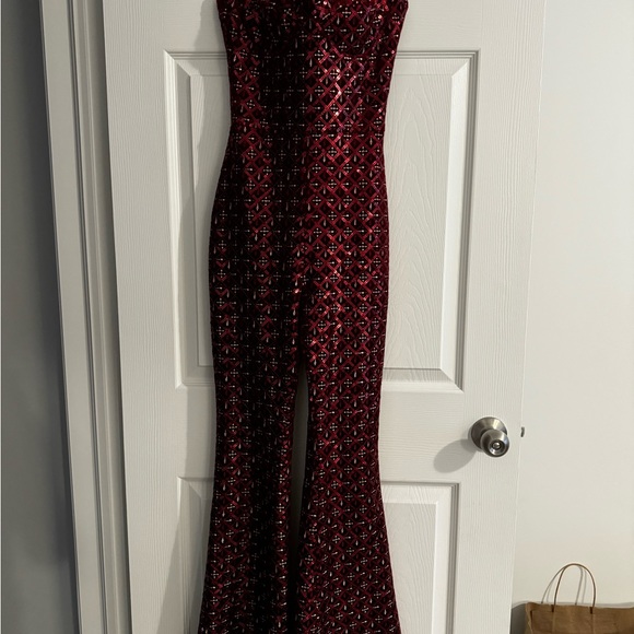 Nadine Merabi - Hailey Red Jumpsuit - Picture 2 of 2